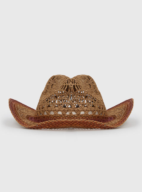 Peace Of Mind Straw Cowboy Hat Tan