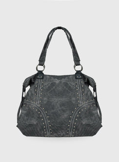 Brittin Stud Detail Shoulder Bag Black