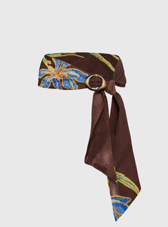 Kinslea Belt Brown Floral