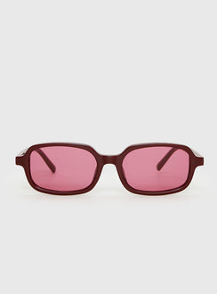 Such A Sweetie Rectangle Sunglasses Red