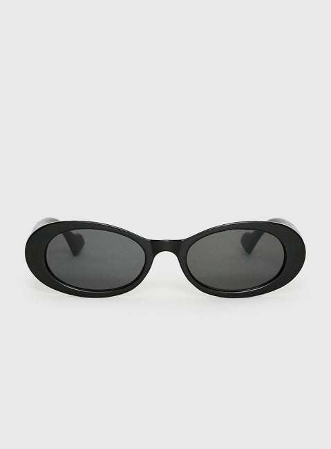 Runaway Baby Oval Sunglasses Black
