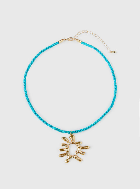 Go Dancing Necklace Gold / Blue