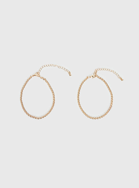 Jacquette Anklet Pack Gold