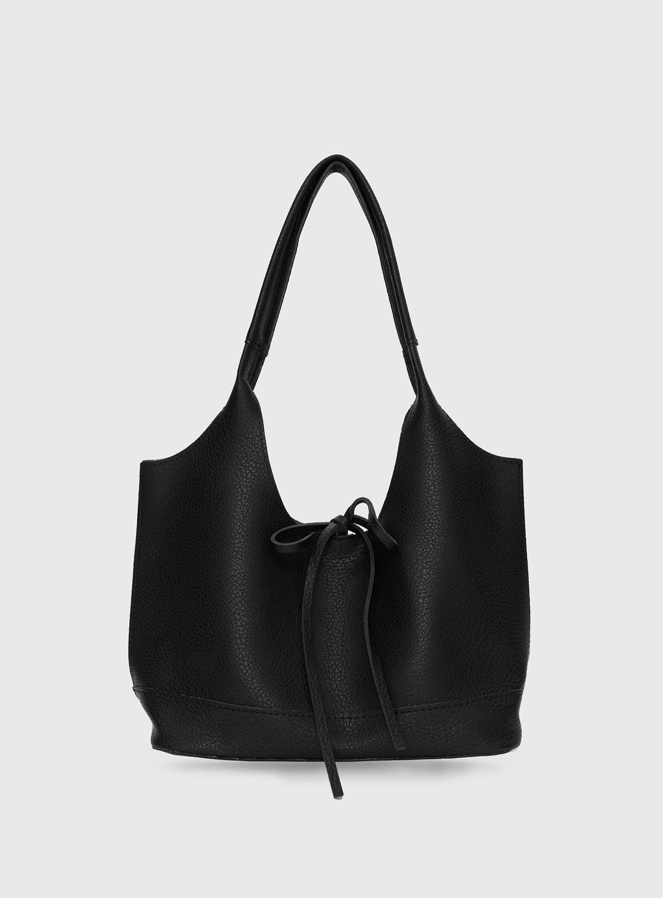 Nonstop Bow Detail Shoulder Bag Black