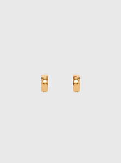 Liora Gold Plated 10mm Chunky Hoop Earrings Gold