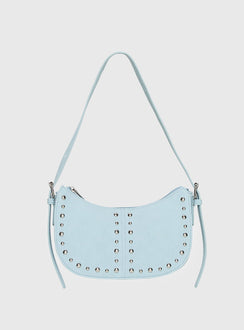 Bright Lights Studded Shoulder Bag Blue