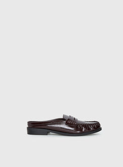 Therapy Atticus Faux Leather Slip On Loafers Cherry