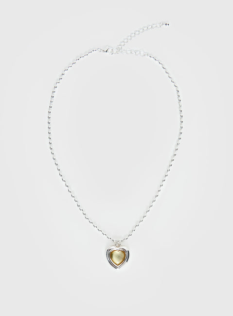 Wishes Granted Dainty Pendant Necklace Silver / Yellow