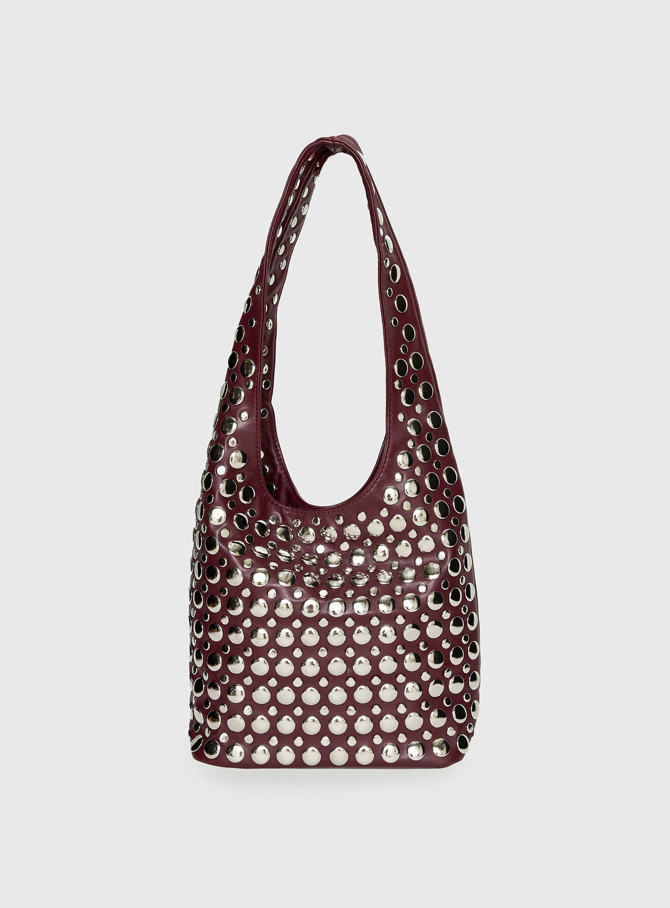 In The Crowd Shoulder Bag Burgundy / Silver