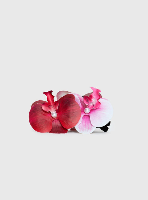 Calderra Orchid Hair Clips Pink