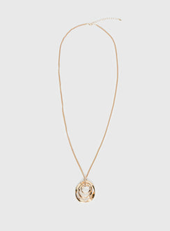 Sonrisa Long Pendant Necklace Gold