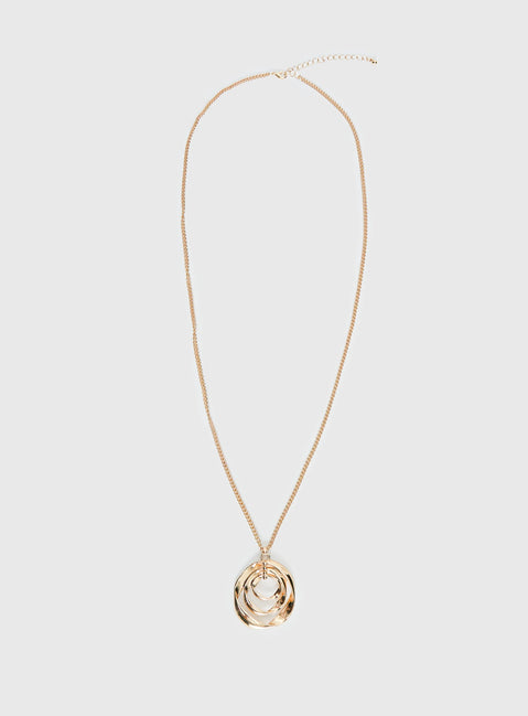 Sonrisa Long Pendant Necklace Gold