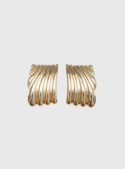 Precarious Earrings Gold