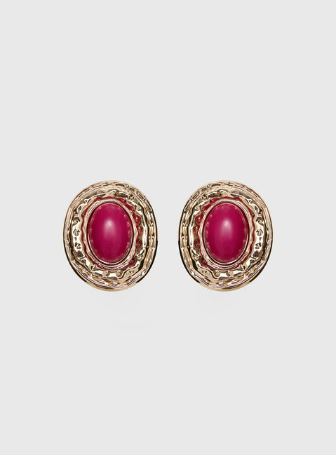Fabiana Statement Stud Earrings Gold