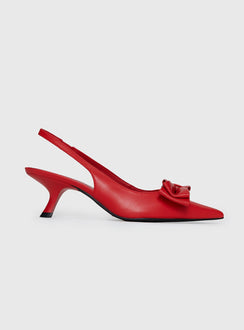 Janna Pointed Toe Heels Red