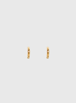 Fiorah Gold Plated 10mm Huggie Earrings Gold