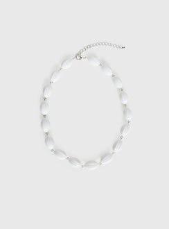 Liviya Beaded Necklace White