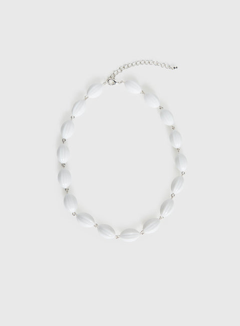 Liviya Beaded Necklace White