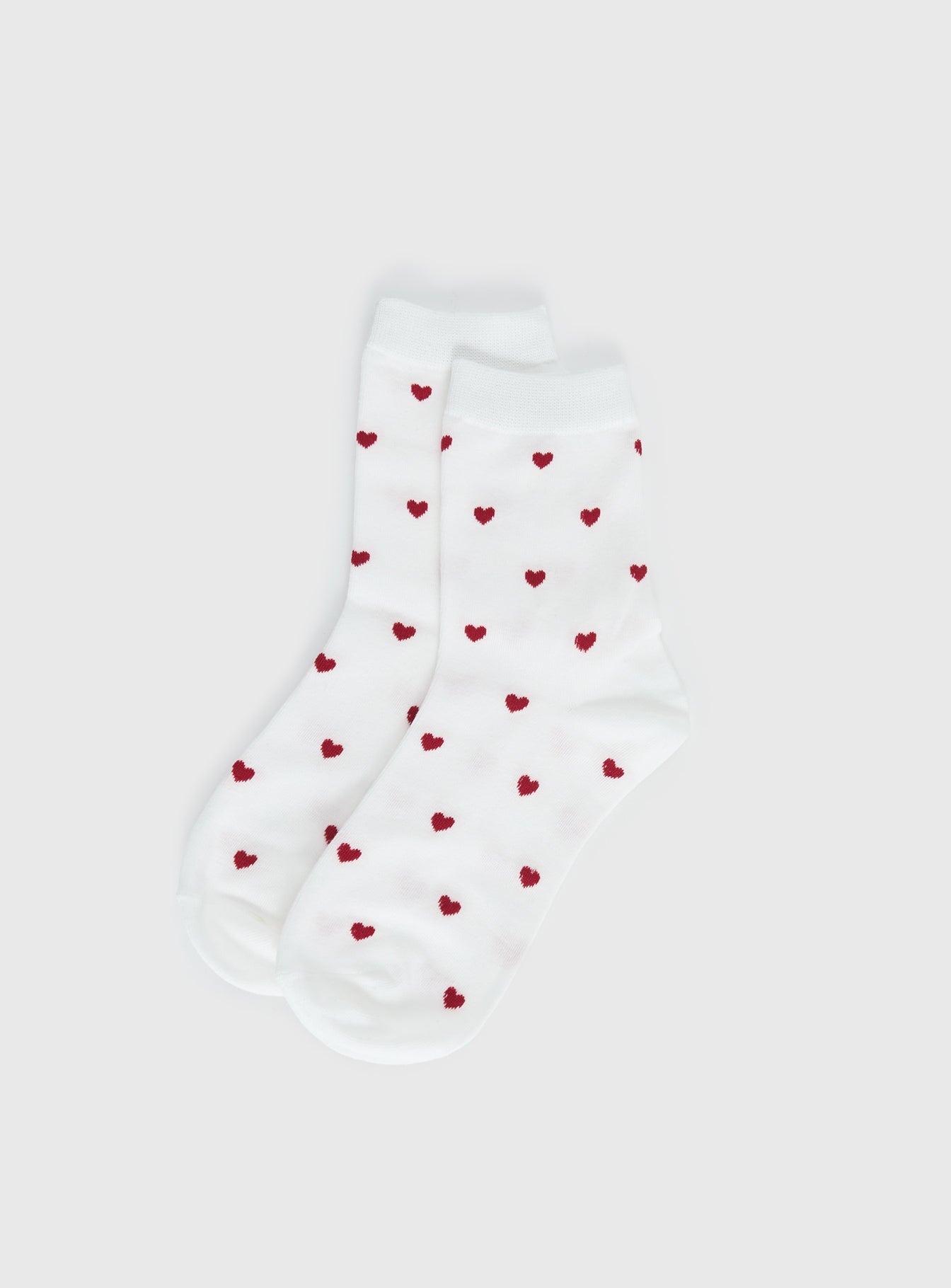 Sweet Heart Socks White / Red