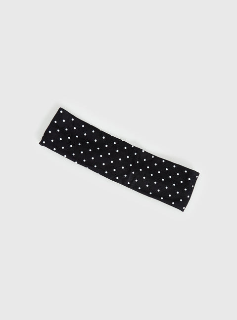 The Juney Headband Black Polka Dot