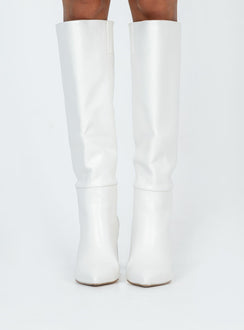 Vesper Knee High Boots White