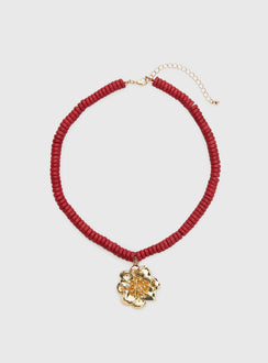 California Dreaming Necklace Red / Gold
