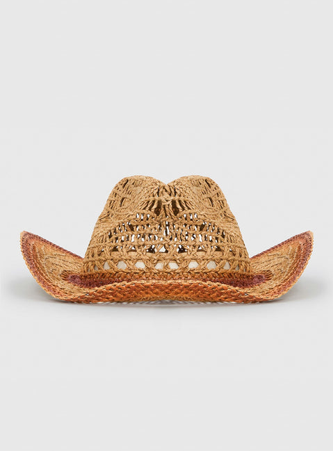Peace Of Mind Straw Cowboy Hat Tan