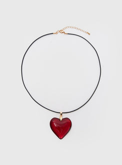 Wild Heart Necklace Gold / Red