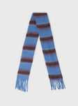 Soft knit scarf with fringed edges  Good stretch