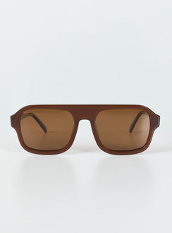 Sunglasses Plastic frame Moulded nose bridge Blue tinted lenses