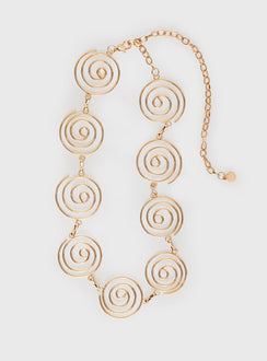 Chain belt  Gold-toned, lobster clasp fastening 