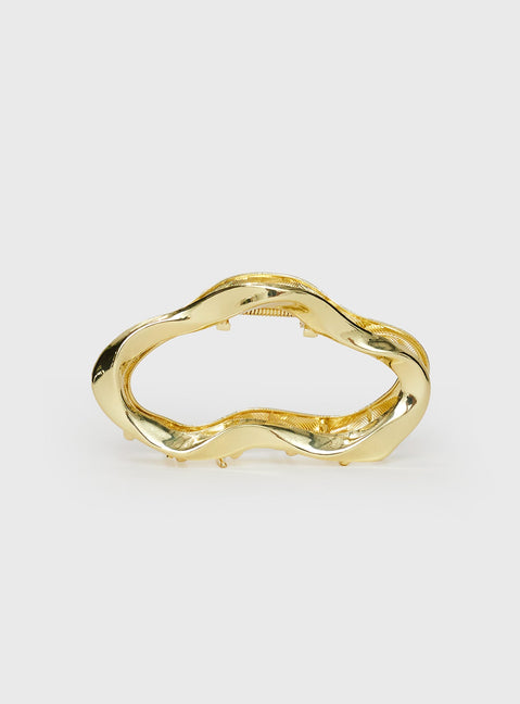 Gold-toned, claw clip