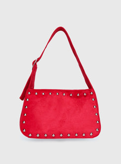 Wistfully Studded Shoulder Bag Red