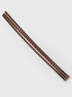 Dusk Dipped Layered Belt Brown / Gold
