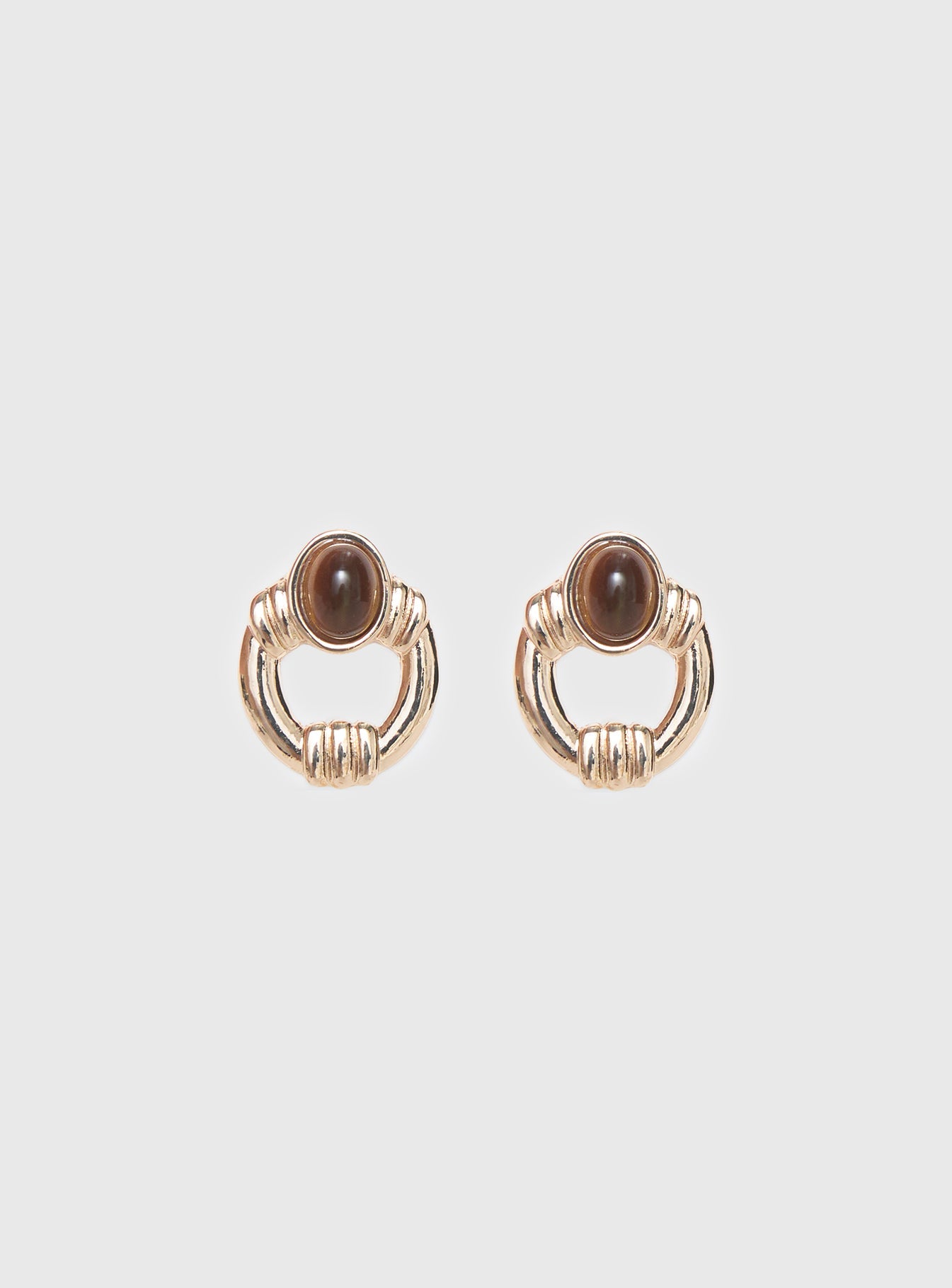 Allyza Gemstone Detail Earrings Gold
