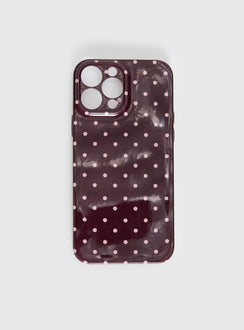 What You Wanted iphone Case Brown Polka
