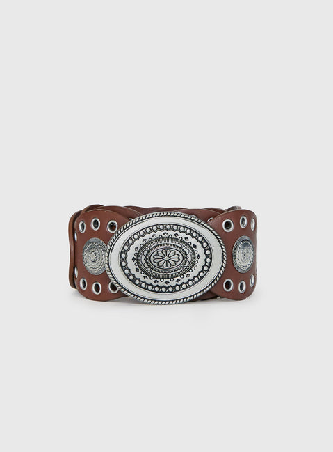 Sacrifices Belt Brown / Silver