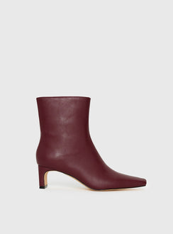 Velvette Boots Burgundy