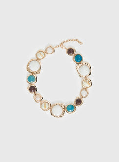 Evelynne Gemstone Necklace Gold