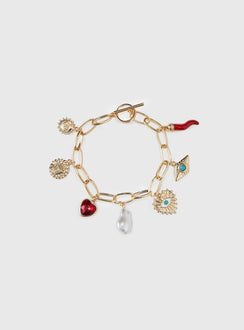 So Spicy Charm Bracelet Gold