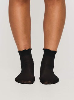 Natacha Sheer Socks Black