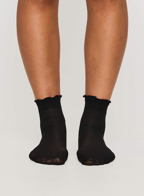 Natacha Sheer Socks Black