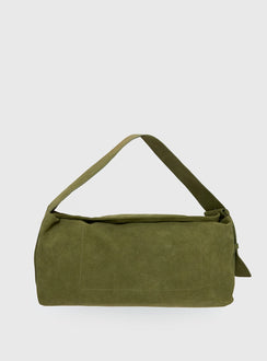 Seraphia Faux Suede Shoulder Bag Green