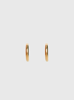 Tindra Gold Plated 25mm Hoop Earrings Gold