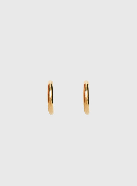 Tindra Gold Plated 25mm Hoop Earrings Gold