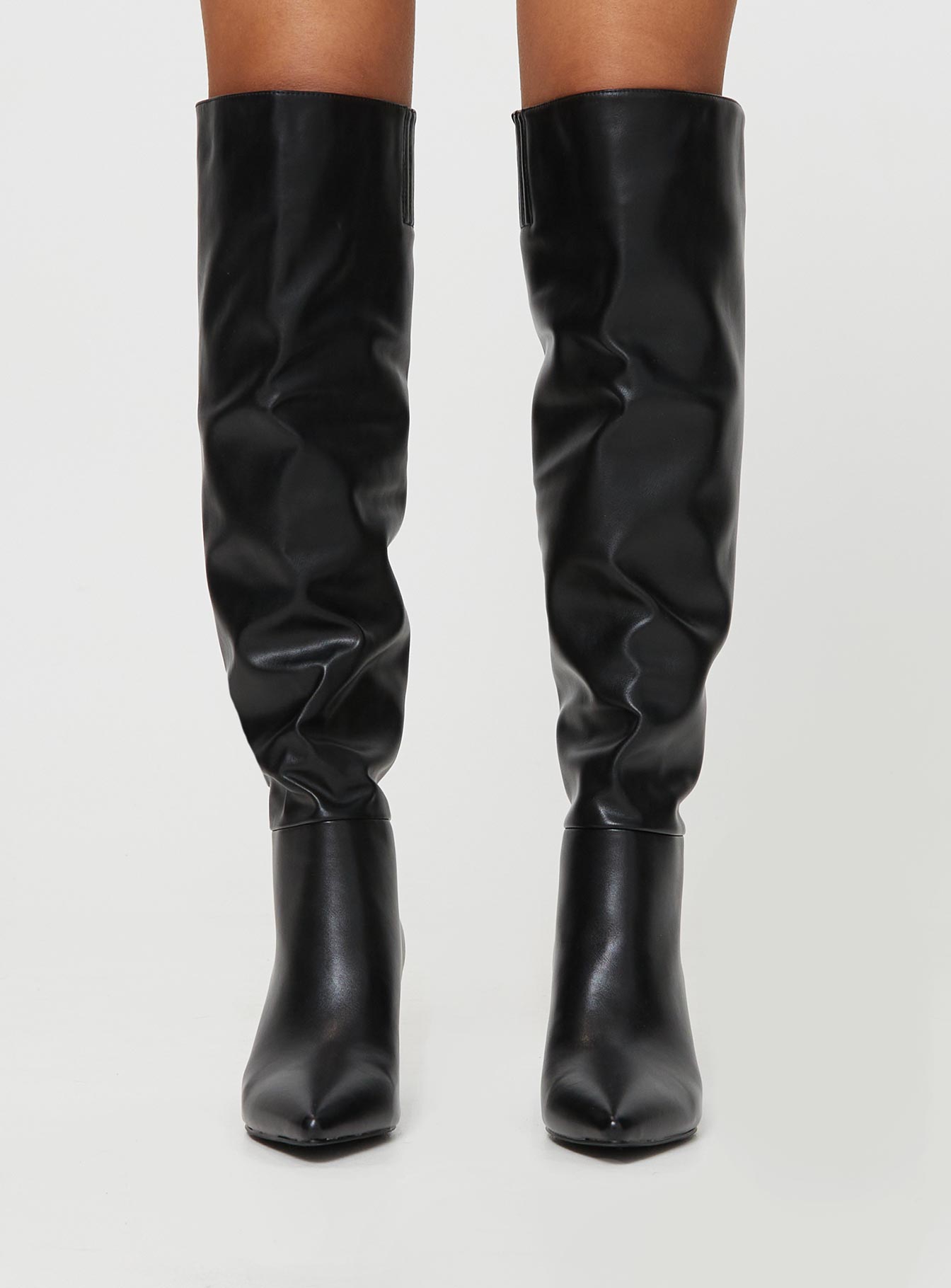 Ledlin Knee High Boots Black