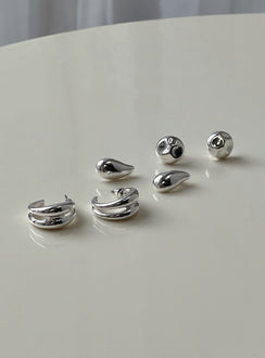 Run The Party Earring Pack Silver