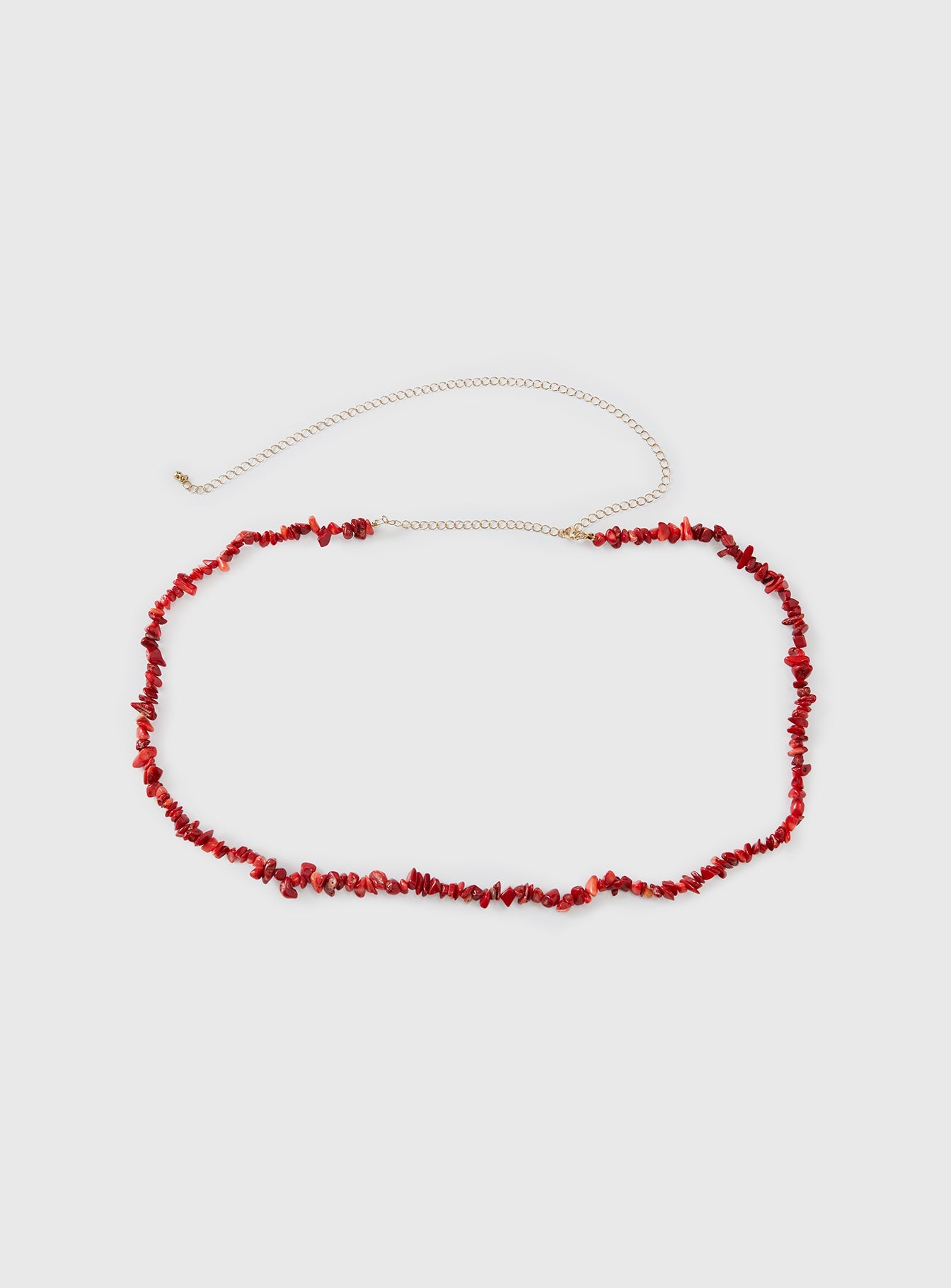 The Vice Beaded Belt Red