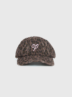 Refinery Distressed Cap Leopard / Pink