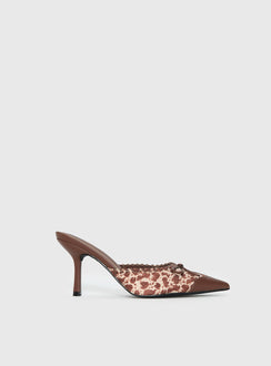 Boardroom Pointed Toe Heels Caramel Cow
